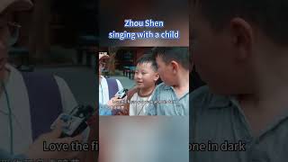 Zhou Shen is so cute singing with a child💓 keeprunning [upl. by Abil]