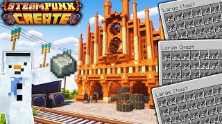 I Built an ANDESITE ALLOY FARM with CREATE MOD in STEAMPUNK Minecraft [upl. by Penni]