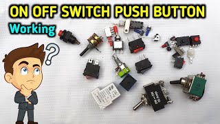 How to use on off switch  2 pin 2 pin 4 pin 6 pin switch  push button Switch  Electronics verma [upl. by Aneleh]