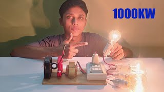 How to Make 220V 1000KW Free Electricity Generator [upl. by Suaeddaht]