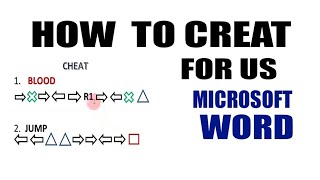 how to creat cheat for use Microsoft word [upl. by Slorac]