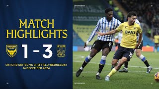 Oxford United Home Defeat To Sheffield Wednesday  Championship Highlights [upl. by Anekam]