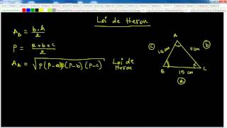 Secondaire 4 CST Révision des techniques loi de Héron [upl. by Ahsenom]