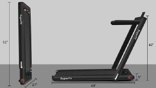 Goplus 2 in 1 Folding Treadmill 2 25HP Superfit Under Desk Electric Treadmill Review The good and [upl. by Yesac]