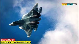 Sukhoi SU57 Stealth Fighter Jet Cobra Maneuver [upl. by Shulins]