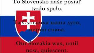 Nad Tatrou sa blýska  National Anthem of Slovakia with lyrics Slovak Serbian English [upl. by Ahsiki]