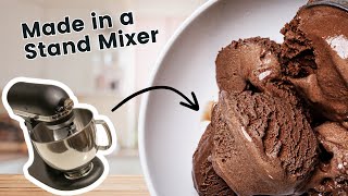 How to Make Chocolate Ice Cream with KitchenAid stand mixer [upl. by Yalonda]