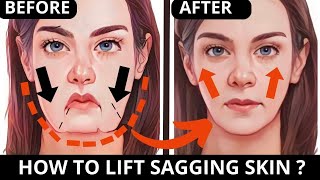 🛑 LIFT SAGGING SKIN EXERCISE JOWLS NASOLABIAL FOLDS  FACELIFT FOREHEAD EYE BAGS TURKEY NECK [upl. by Raoul]