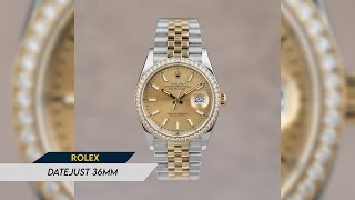 Rolex Datejust 36mm diamond bezel Champagne Dial [upl. by Tloh]