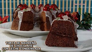 TORTA NAVIDEÑA DE CHOCOLATE CON LECHE CONDENSADA solo 4 Ingredientes Fácil y Deliciosa [upl. by Wiburg777]