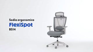 FlexiSpot  Scopri il comfort professionale  Sedia ergonomica BS14 [upl. by Haslam]