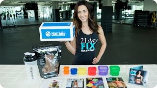 21 Day Fix EXTREME and Shakeology Challenge Pack Official Unboxing [upl. by Ymmik]