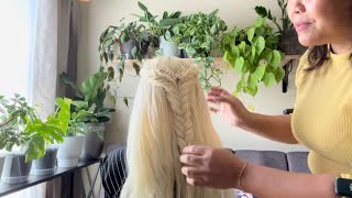 GREEK HAIRSTYLE  ASMR  Perfectionist  Hair Fixing  Hair Brushing  Hairplay  Finishing touches [upl. by Dnomar]