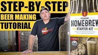 How to MAKE BEER at Home  MoreBeer Premium Homebrew Starter Kit  Beer Brewing Demo for Beginners [upl. by Way499]