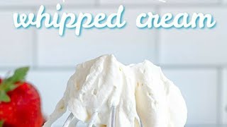 How To Make whipped Cream With Only 2 Ingredients Stabilized Whipped Cream Without Gelatin [upl. by Ace]