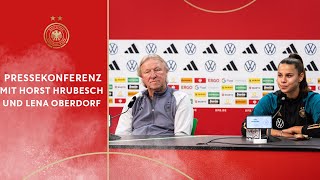 Pressekonferenz mit Horst Hrubesch und Lena Oberdorf [upl. by Llehsad]