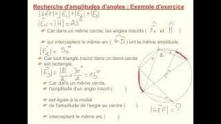 25 Recherche damplitudes dangles  Exemple dexercice [upl. by Ahsinnod]