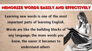 MEMORIZE WORDS EASILY AND EFFECTIVELY  English Speaking Practice [upl. by Tada264]