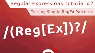 Regular Expressions RegEx Tutorial 2  Simple RegEx Patterns [upl. by Joselyn]