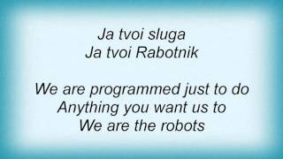 Kraftwerk  The Robots Lyrics [upl. by Reema]