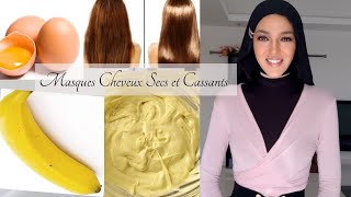 DIY MASQUES MAISON POUR CHEVEUX SECS ET CASSANTS [upl. by Oinigih]