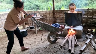 FULL VIDEO Harvesting vegetables ginger green onions beans to sell and taking care of my son [upl. by Lakym517]