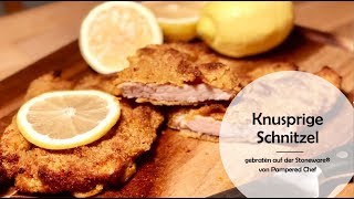 Knusprige Schnitzel von der Stoneware®️ von Pampered Chef®️  quotJamesquot großer Ofenzauberer [upl. by Hakceber]