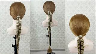 Simple braid hairstyle  lehanga hairstyle  simple hairstyle for wedding  bridal hairstyle [upl. by Dorcy]