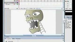 Drawing in Flash Drawing Cartoon Skeleton from Sketch Part2 [upl. by Aned918]