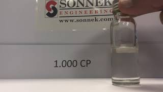 SONNEK viscosity guide quot1000 Cp  centipoisequot [upl. by Aruat400]