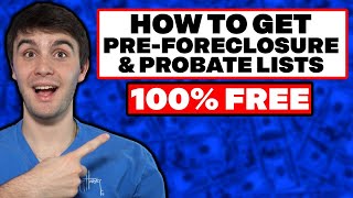 How To Get PreForeclosure and Probate List for FREE  Wholesaling Real Estate [upl. by Ayeki]