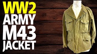 WW2 US Army M43 Jacket OD Green Size 36 Regular Review  Vintage Military Uniform  WWII [upl. by Adalbert862]