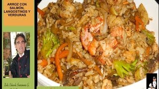 ARROZ CON SALMON Y LANGOSTINOS [upl. by Milo]