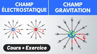 CHAMP ÉLECTROSTATIQUE  GRAVITATION 💪  1ère  Physique [upl. by Thurlough479]