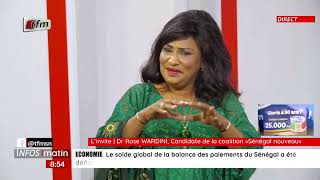 Linvité de la RFM  Dr Rose Wardini candidate de la coalition quotSénégal nouveauquot [upl. by Anivlis]