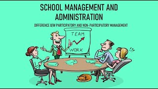 BEd  SCHOOL MANAGEMENT AND ADMINISTRATION DIFFERENCE BW PARTICIPATORY AND NONPARTICIPATORY MGMT [upl. by Louise]