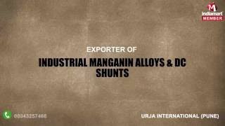 Industrial Manganin Alloys amp DC Shunts by Urja International Pune [upl. by Zeitler]