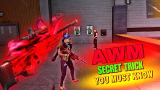 AWM Secret Tips amp Tricks  AWM Without Scope One Shot Headshot 😱  Free Fire AWM One Shot Tricks 🎯 [upl. by Oilcareh379]