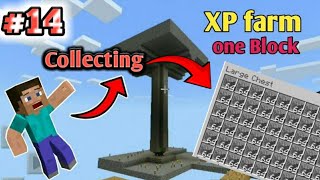 Collecting Cobblestone For XP Farm😲In Minecraft One Block Survival 14  Minecraft One Block [upl. by Nealon325]