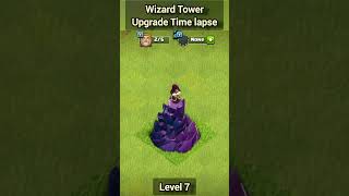 Wizard Tower Upgrade Time lapse ll Clash of Clans ll clashofclans shorts coc [upl. by Piderit]