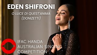 2024 Eden Shifroni Soprano SemiFinals Concert second performance Donizetti [upl. by Neeruam132]