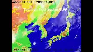 All Super Typhoons from 19791999 listed by Japan Meteorological Agency DigitalTyphoon [upl. by Prinz]