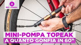 Mini pompa Topeak a quanti bar gonfia in 1 minuto [upl. by Sukey550]