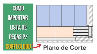 Como Importar Lista de Peças p CorteCloud  Plano de Corte Marcenaria [upl. by Eihtak]