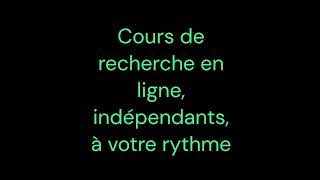 Cours de recherche en ligne indépendants à votre rythme [upl. by Tallie810]