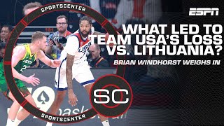 What led to Team USAs loss vs Lithuania  SportsCenter [upl. by Aem744]