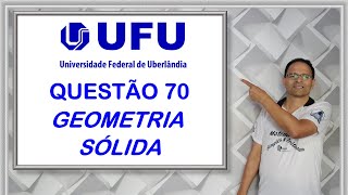 CORREÇÃO QUESTÃO 70 VESTIBULAR DA UNIVERSIDADE FEDERAL DE UBERLÂNDIA 2022 [upl. by Brooke]