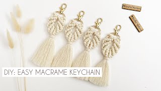 DIY EASY MACRAME KEYCHAIN TUTORIAL  MACRAME SEASHELL KEYRING  STEP BY STEP [upl. by Enamart766]