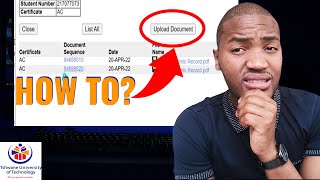 How to upload documents at TUT online in 2023  How to apply at Tshwane University of Technology [upl. by Mitinger]