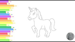 Beautiful Horse Drawing  Coloring  SL Art And Cartoon [upl. by Rhines]